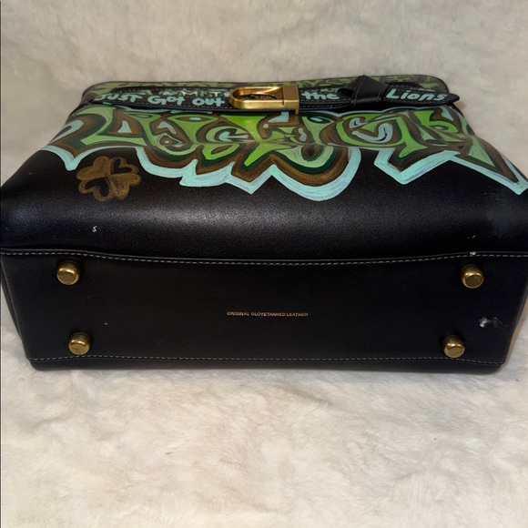 Coach Black and Green Graffiti Crossbody Bag - Picture 12 of 16